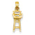 14k Gold Baby Highchair Charm hide-image