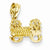 14k Gold Baby Cradle Charm hide-image