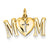 14k Gold Polished Mom with Cross Charm hide-image
