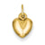 14k Gold Puffed Heart Charm hide-image