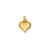 Puffed D/C Heart Charm in 14k Gold