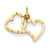 14k Gold Double Heart Charm hide-image