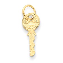 14k Gold Key Charm hide-image
