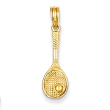 14k Gold Tennis Racquet and Ball Charm hide-image
