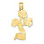 14k Gold Diamond Cut Cheerleader Charm hide-image