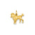 Poodle Dog Charm in 14k Gold