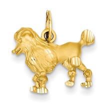 14k Gold Poodle Dog Charm hide-image