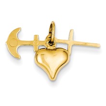 14k Gold Faith, Hope and Charity Charm hide-image
