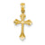 14k Gold Diamond-cut Passion Cross Charm hide-image