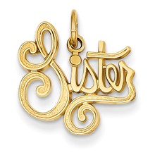 14k Gold Sister Charm hide-image
