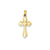 Budded Cross Charm in 14k Gold