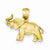 14k Gold Diamond-cut Elephant Pendant, Pendants for Necklace