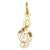 Treble Clef Charm in 14k Gold