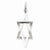 14k White Gold 3-D Elongated Star of David Pendant, Pendants for Necklace