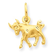 14k Gold Taurus Zodiac Charm hide-image