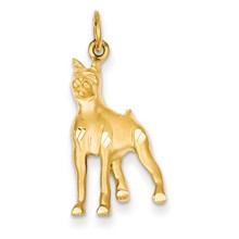 14k Yellow Gold Solid Polished Boxer Charm hide-image