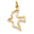 14k Gold Satin & Diamond-cut Dove Charm hide-image
