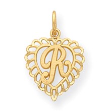 14k Gold Initial R Charm hide-image