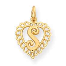 14k Gold Initial S Charm hide-image