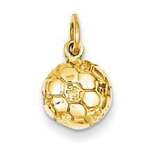 14k Gold Soccer Ball Charm hide-image