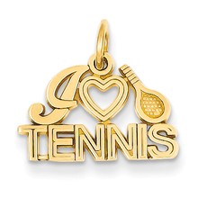 14k Gold I Love Tennis Charm hide-image