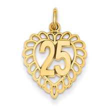 14k Gold 25 in a Heart Charm hide-image