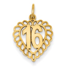 14k Gold 16 in a Heart Charm hide-image