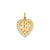 18th Heart Charm in 14k Gold