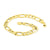 14K Yellow Gold Polished Solid Figaro Bracelet