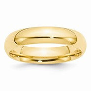 14k Yellow Gold 5mm Comfort-Fit Wedding Band