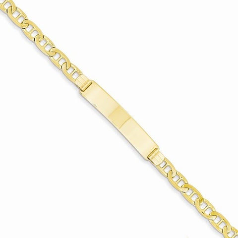 14K Yellow Gold Anchor Id Bracelet