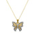 10K Yellow Gold Butterfly Pendant On Chain