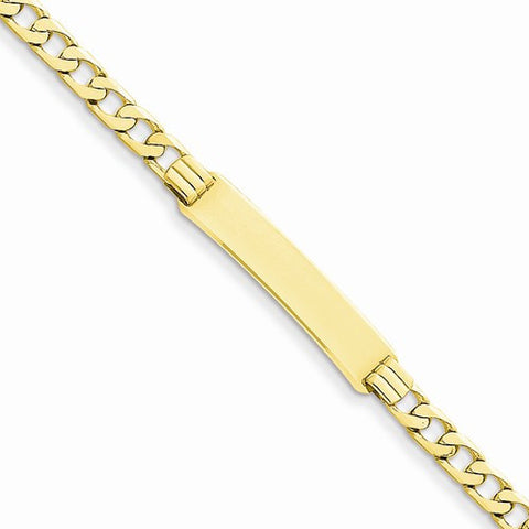 14K Yellow Gold Curb Id Bracelet
