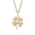 4 Leaf Clover Charm Pendant Necklace In Gold Plated