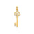 Solid Polished 3-Dimensional Key Charm in 14k Gold