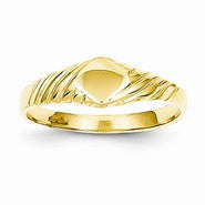 14k Yellow Gold Child's Fancy Signet Ring