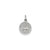 Polished Graduation Disc Charm in 14k White Gold