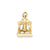 Solid Polished 3-Dimensional Liberty Bell Charm in 14k Gold
