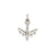 3-D Airplane Charm in 14k White Gold