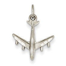 14k White Gold 3-D Airplane Charm hide-image