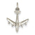 14k White Gold 3-D Airplane Charm hide-image