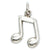 14k White Gold Polished Musical Note Charm hide-image