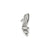 Solid 3-Dimensional High Heel Charm in 14k White Gold