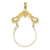 Polished Ribbon Decorated Charm in 14k Gold