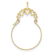 14k Gold Polished 5-Heart Charm hide-image