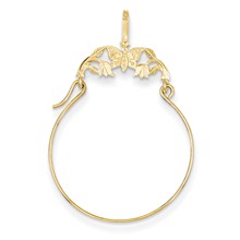 14k Gold Polished Butterflies Charm hide-image
