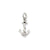 Solid Polished Diamond-cut 3-Dimensional Anchor Charm in 14k White Gold