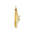 Solid Polished 3-D Cruise Ship Charm in 14k Gold