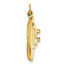 14k Gold Solid Polished 3-D Cruise Ship Charm hide-image