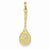 14k Gold Solid Polished 3-Dimensional Tennis Racquet pendant, Charm